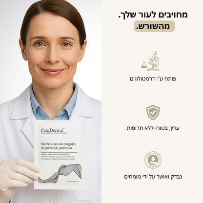 פאצ'ים לטיפול בכהויות, נפיחות וקמטוטי עניים - PuraDerma™